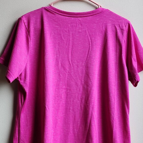 Reebok Hot Pink V-Neck Athletic T-Shirt Size Large - Picture 13 of 14